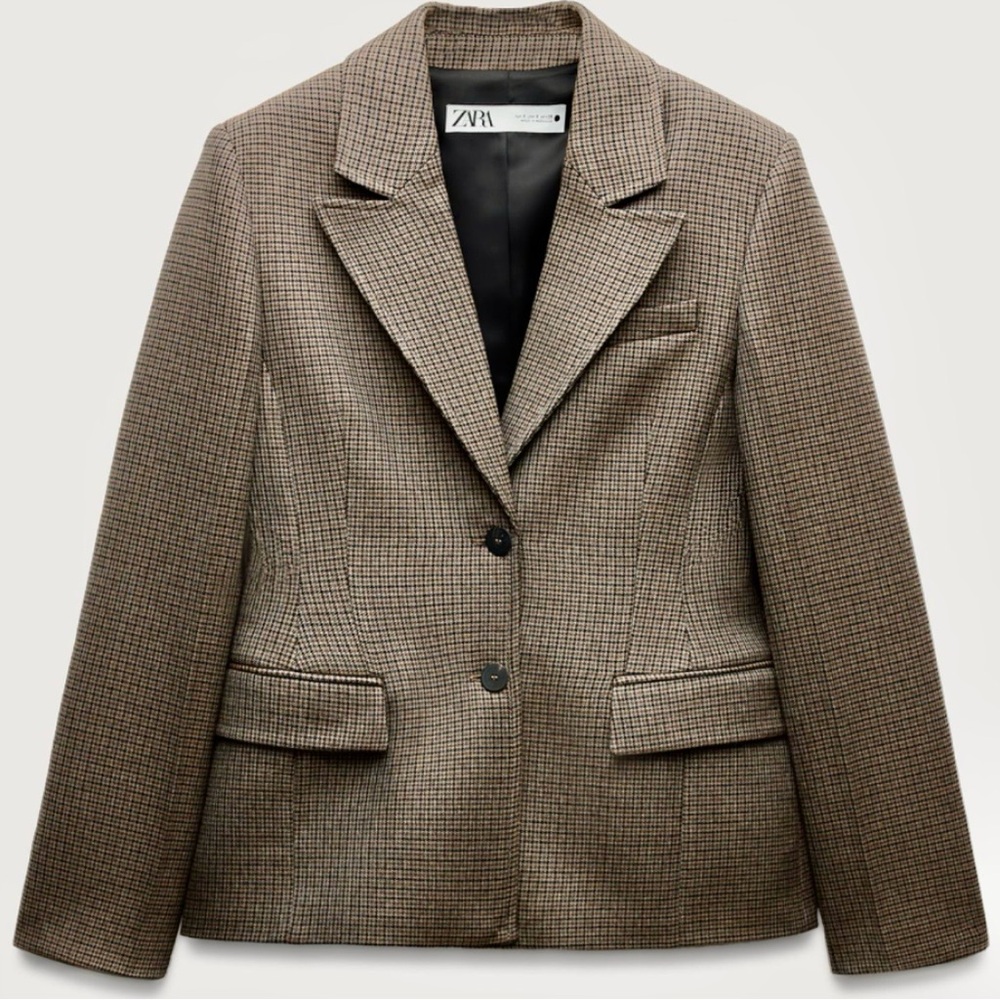 NWT Zara Tailored Houndstooth Blazer